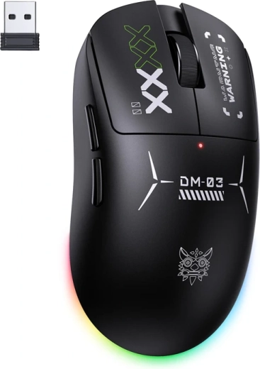 Onikuma DM03 RGB trådløs gamingmus sort