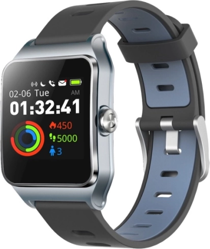 UMAX U‑Band P1 Pro – sølvfarvet smart armbånd med GPS og pulsmåling