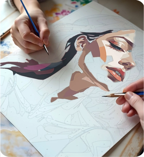 Nemt at male takket være tal og underlag