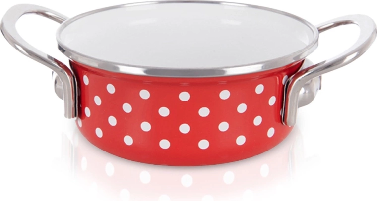 Emaljeret gryde Prik 14 cm, 650 ml