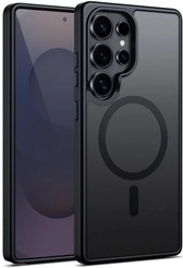 Hybridt mat magnetisk MagSafe-etui til Samsung Galaxy S25 Ultra – sort