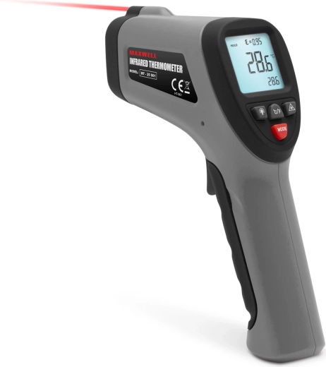 Digitalt infrarødt termometer med laser og type K-sonde -64 til 1400 °C