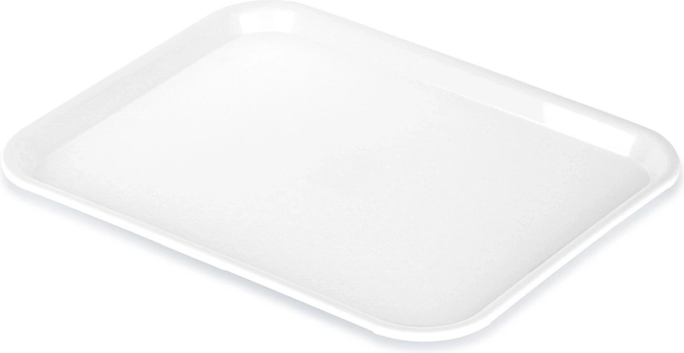 Hvid serveringsbakke i plast 45,5 × 35,5 cm