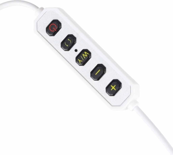 10 lysstyrkeniveauer og 3 lysfarver