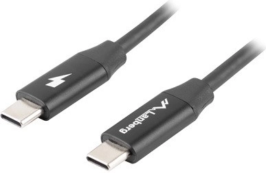 USB-C 2.0 kabel, 1,8m, sort