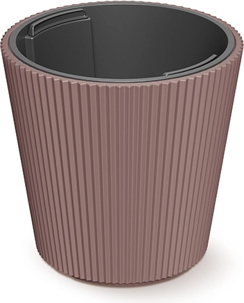 Urtepotte Milly med indsats 17,6 cm, farve marsala