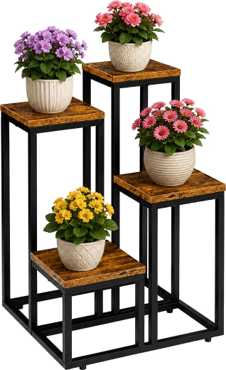 Fire niveauer til flere planter