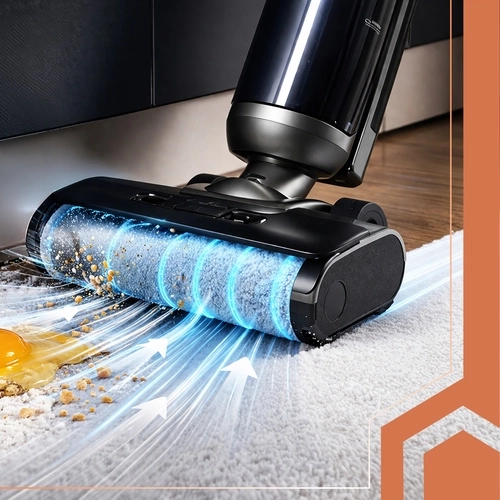 Roterende rulle til grundig rengøring