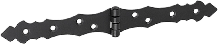Fransk dekorativ hængsel 250 × 34 × 2 mm sort