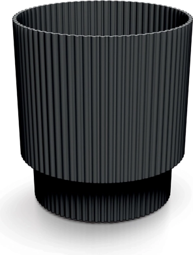 Milly urtepotte med riller 14,6 cm – kul