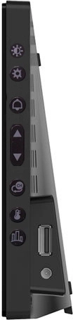 Nem betjening: touch + sideknapper, USB-strøm