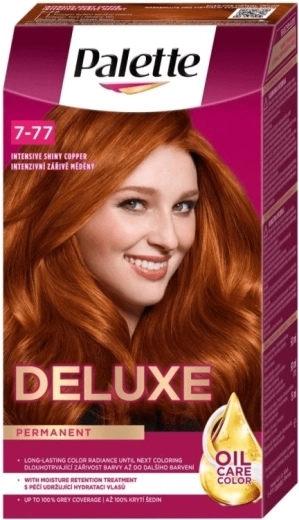 Palette Deluxe 7-77 intens strålende kobber hårfarve 50 ml