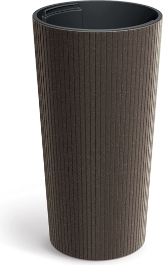 Blomsterpotte Lamia Slim Eco Wood 25 cm kaffe