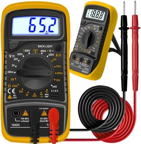 Universelt digitalt multimeter med baggrundsbelysning