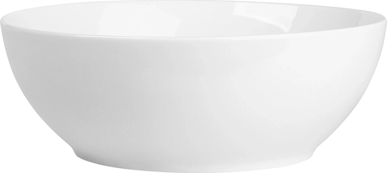 MariaPaula Klasyka klassisk hvid porcelænssalatskål rund 23 cm 1750 ml
