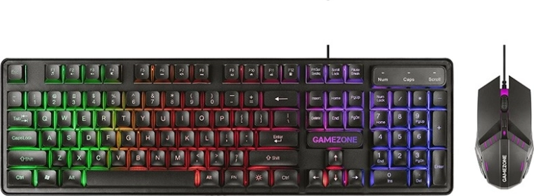 Sæt med gamingtastatur og -mus GAMEZONE Boost USB