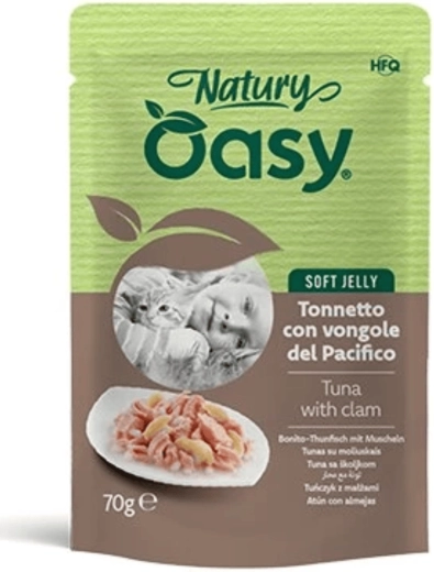 Oasy Nature Soft Jelly – tunfisk med muslinger i gelé 70 g