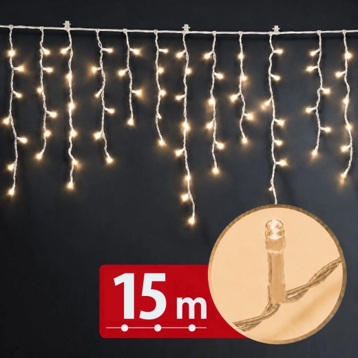 LED-lystæppe 15 m med 600 LED'er, varm hvid
