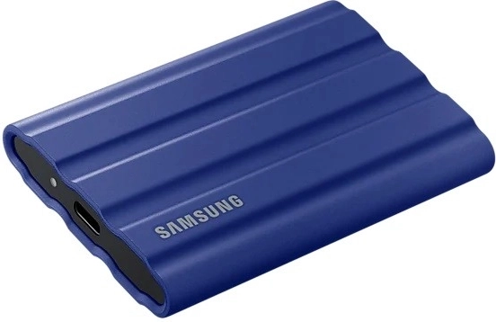 T7 Shield 1TB USB 3.2 SSD, blå