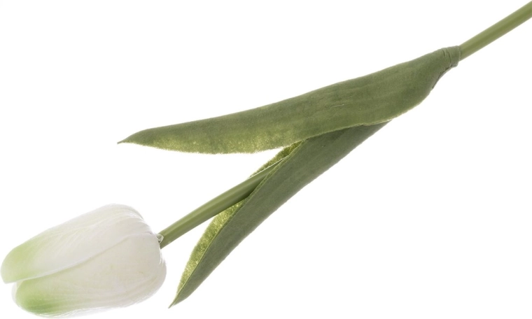 Tulipan i plast (UH) hvid/gul 33 cm