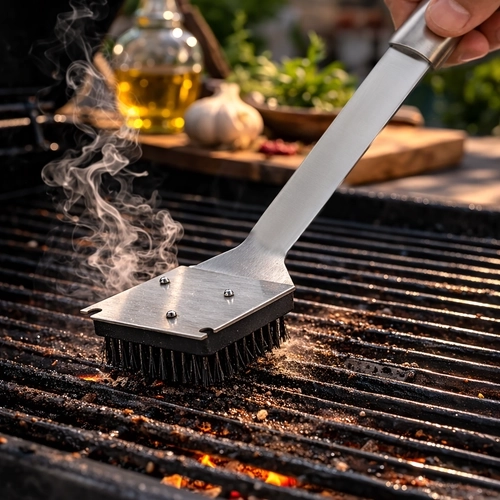 Hurtig rengøring af varm grillrist