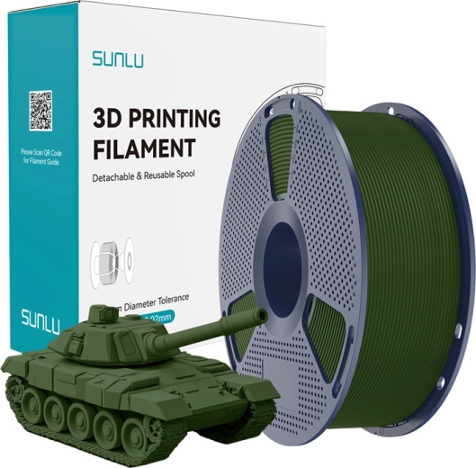 Sunlu PLA+ højhastighedsfilament 1,75 mm – oliven