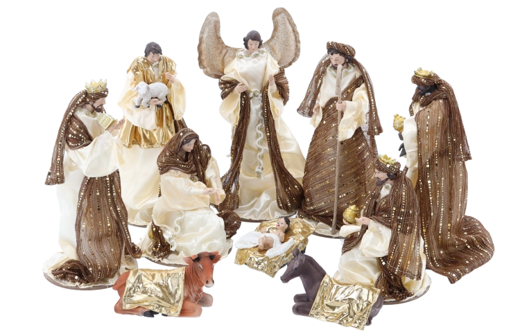 Komplet krybbe til en øjeblikkelig julescene