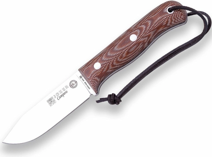 Joker Campero outdoor-kniv 10,5 cm, micarta, læderskede