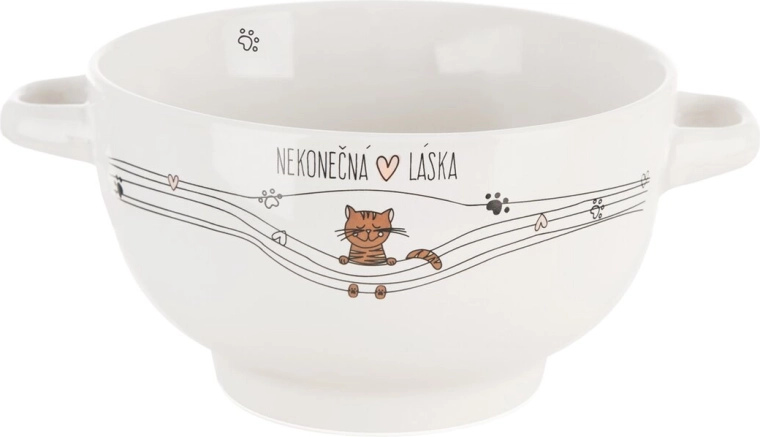Keramisk skål “Uendelig kærlighed” med kattemotiv 14 cm