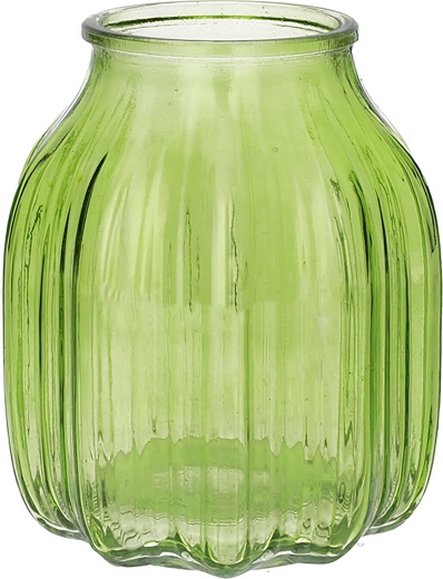 Vase Suko grøn transparent 16 cm