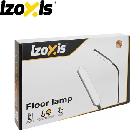 Izoxis stående LED-lampe 180 cm sort med fjernbetjening
