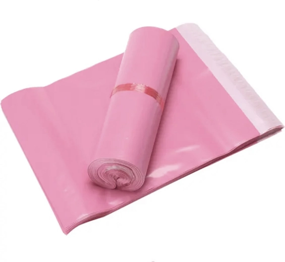 Lyserøde poly-mailers A3 310 × 420 mm, selvklæbende, 50 stk.