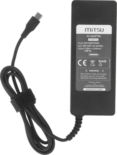 USB‑C Power Delivery op til 90 W