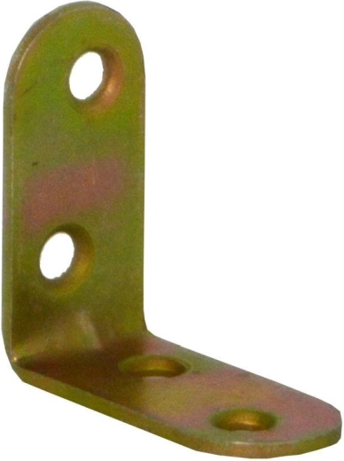 Vinkelbeslag med prægning 40×18×2 mm, gulforzinket, pakning 20 stk.