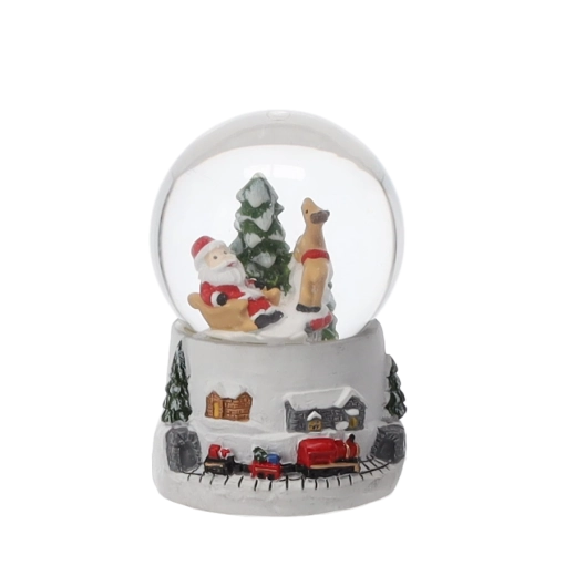 Detaljerede vinterscener med JULEMANDEN og rensdyr