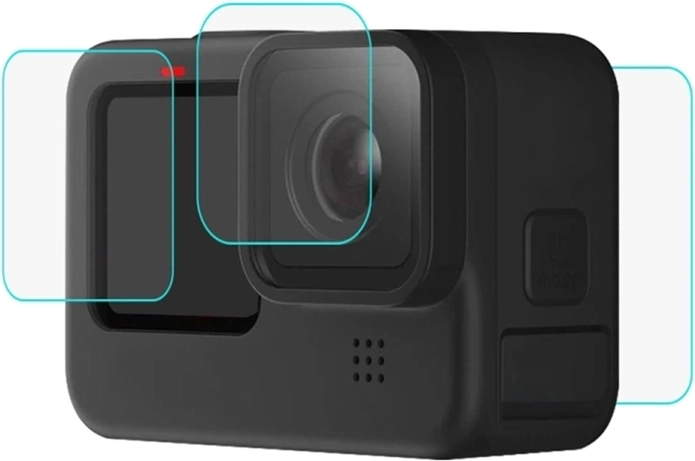 Puluz beskyttelsesglas i hærdet glas 9H til GoPro HERO 12/11/10/9 Black - sort