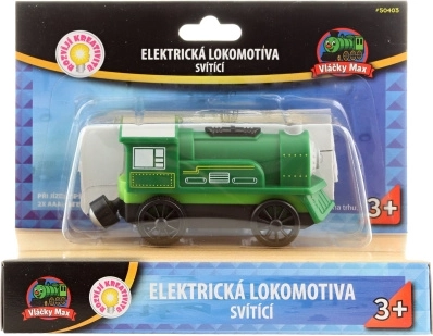 Vláčky Max elektrisk lokomotiv, grøn