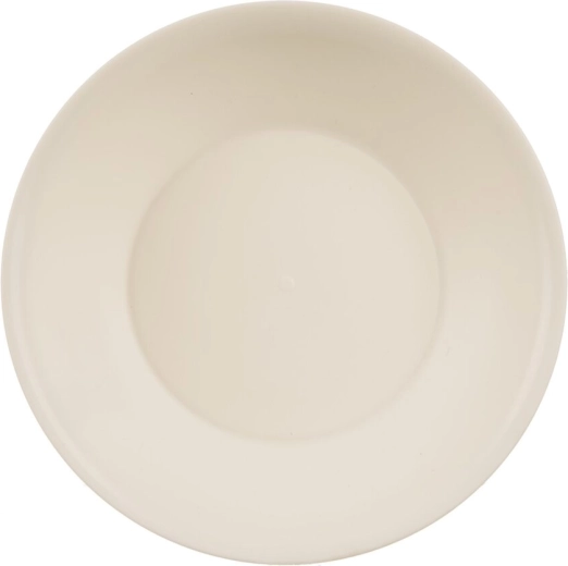 Dyb plasttallerken Sandy, cremefarvet 18,5 cm