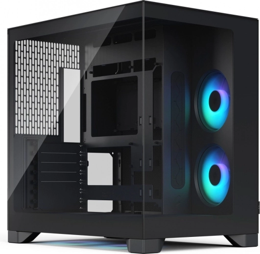 Pop 2 Vision sort RGB gaming pc-kabinet med panoramaglas
