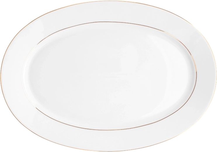 MariaPaula Klasyka Gylden linje ovalt serveringsfad 33 cm