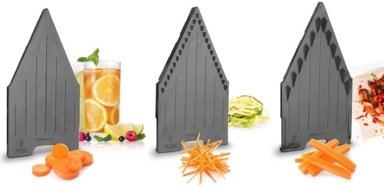 3 udskiftelige indsatse til skiver og julienne