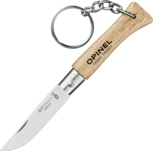 Opinel N°04 VRI lommekniv til nøgler med bøgetræshåndtag