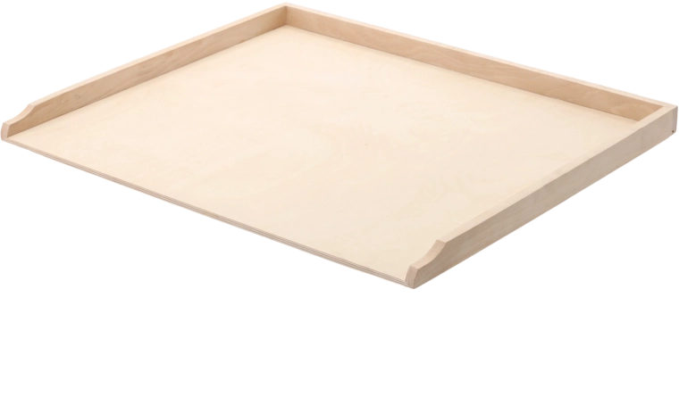 Træ køkkenbordplade 61 × 51 cm med forhøjede kanter