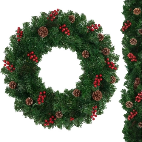 Naturlig skønhed med bær og kogler