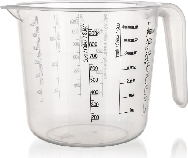 Plastmålebæger 1 l med print CULINARIA