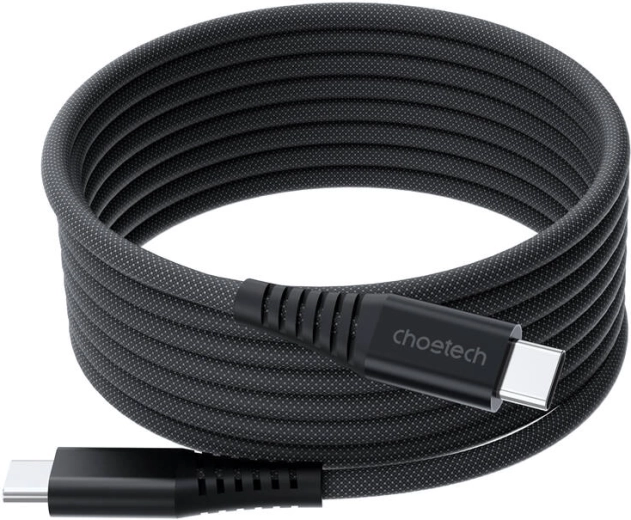 Choetech USB-C til USB-C magnetisk kabel 240W 1,8 m sort