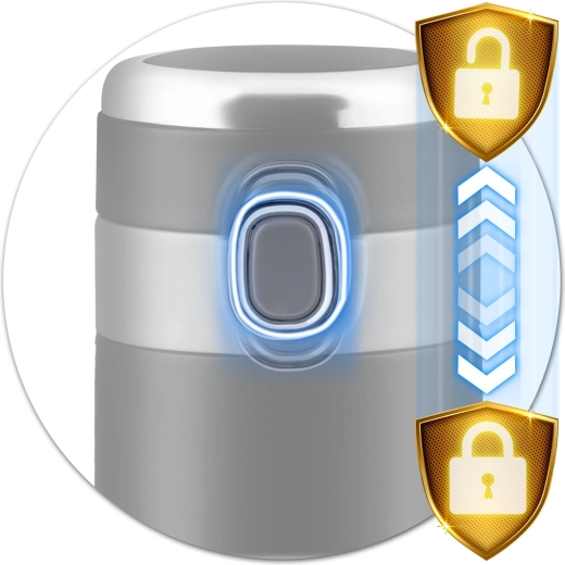 Tætsluttende låg med lås og enhåndsbetjening