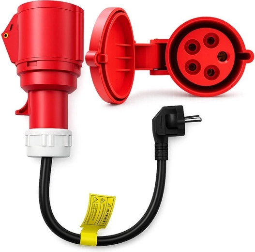Adapter CEE 32 A 5p 400 V til Schuko 230 V til EV-ladere