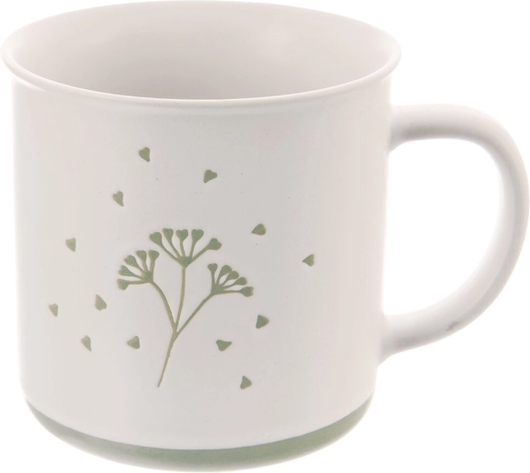 Naturinspireret grøn-hvidt design Greenish