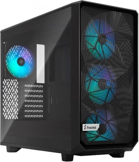 Fractal Meshify 2 RGB Black TG Lite – computerkabinettet med mesh-front og hærdet glas